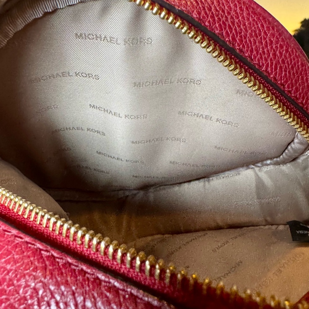 Michael Kors Round Crossbody Bag - Rich Red - Picture 11 of 14